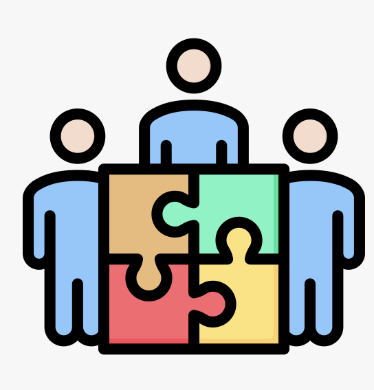 Strichmännchen hinter Pussel